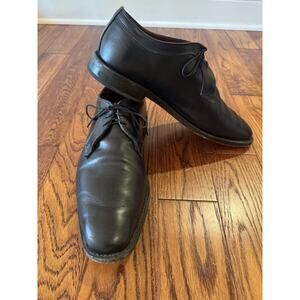 Allen Edmonds Grantham Men's 10.5 D Black Calfskin Leather Derby Sleek Lace Up